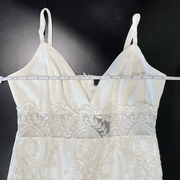 NWT Lulus Can't Deny It White Lace Sleeveless Bodycon Midi Dress MEDIUM - Picture 10 of 13